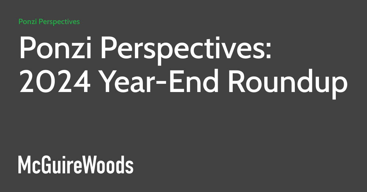 Ponzi Perspectives: 2024 Year-End Roundup ponzischemz