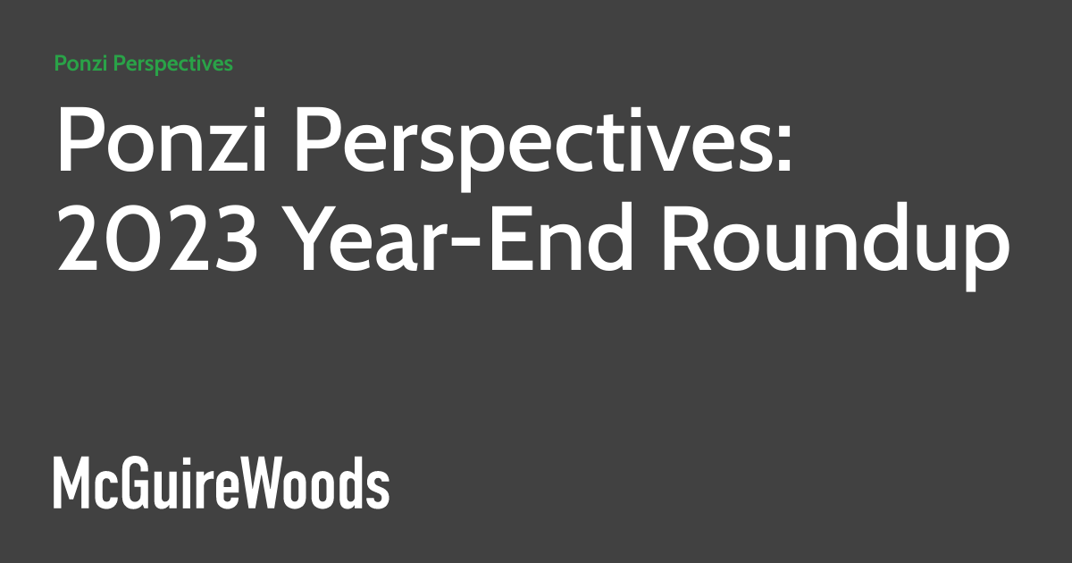 Ponzi Perspectives: 2023 Year-End Roundup ponzischemz